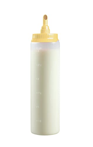 (-40%) Bestron Teigportionierer mit Skala, Teigdosierer für 700 ml, für Crepes, Poffertjes, Pfannkuchen, Waffeln, Muffins oder Donutteig, Farbe: Weiß/Gelb