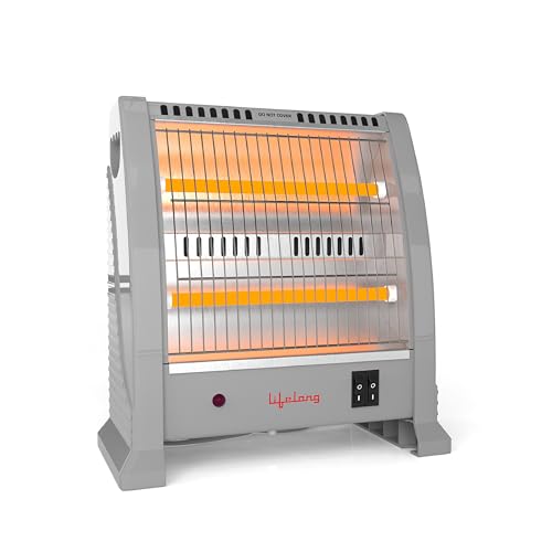 Lifelong Dyno 800 Watts Quartz Room Heater for Home with 2 Power settings, ISI Certified, 2 Rod Heater for Room |Cord Length 1.5 Meter| 1 Year Manufac