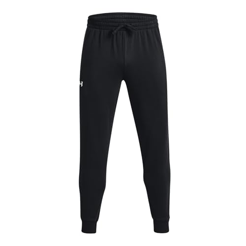 Under Armour Men's Rival Fleece Joggers, (001) Black / / White, Medium