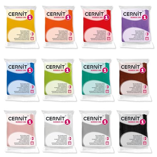 ⚡ BLITZDEAL (-77%) Cernit CE0900012K01C 12 Blöcke Modelliermasse NUMBER ONE 56g sortiert