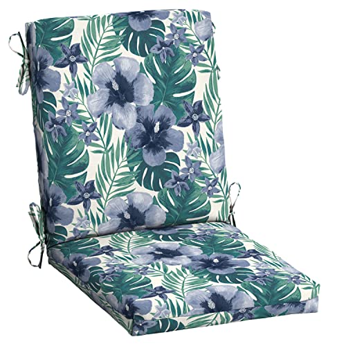 Arden Outdoor Dining Chair Cushion, 20 in x 20 in, Weather-Proof, Rain-Proof, Fade Resistant Patio Cushion for Patio, Dining, or Rocking Chairs Salome Tropical