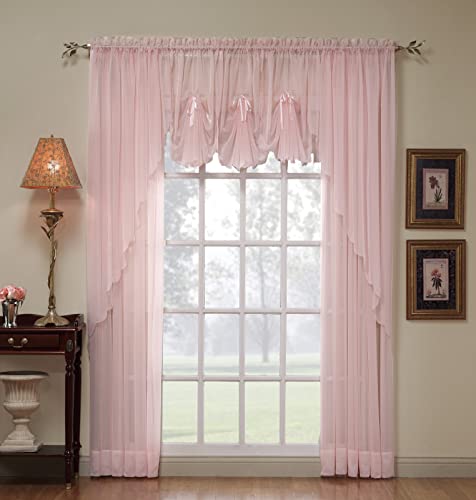 Today's Curtain Emelia Original Voile Panel 84", Rose, 60" W x 84" L