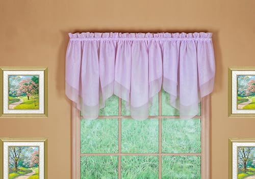 Today's Curtain Emelia Original Voile Ascot 25", Lilac, 40" W x 25" L