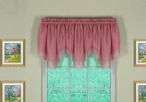 Today's Curtain Emelia Original Voile Ascot 25", Mauve, 40" W x 25" L
