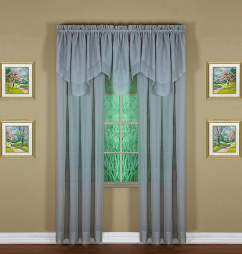 Today's Curtain Emelia Original Voile Panel 72", Grey, 60" W x 72" L