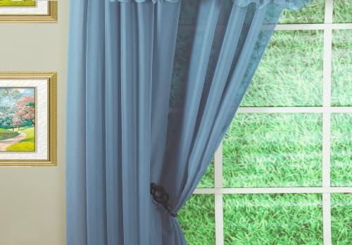 Today's Curtain Emelia Original Voile Panel 72", Wedge Blue, 60" W x 72" L