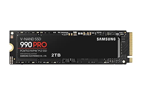 SAMSUNG 990 PRO SSD 2TB NVMe M.2 PCIe Gen4, M.2 2280 Internal Solid State Hard Drive, Seq. Read Speeds Up to 7,450 MB/s for High End Computing, Gaming, and Heavy Duty Workstations, MZ-V9P2T0B/AM
