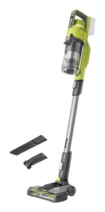 RYOBI 18 V ONE+ RSV18-0 Cordless Floor Vacuum Cleaner (30 AirWatt Suction Power, 820 l/min Airflow, 24 cm Wide Floor Nozzle, without Battery and Charger), Green