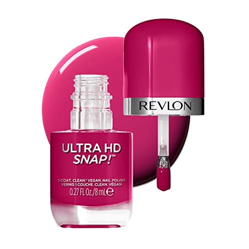 Ultra HD Snap Nail Colors, Natural Rich Glossy Nail Polish, 100% Vegan Formula, No Base and Top Coat Needed - Berry Blissed ,8 ml