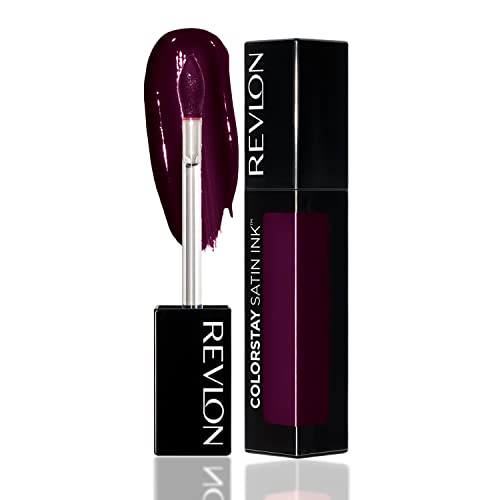 REVLON Colorstay Satin INK, Comfortable, Longwear Rich 16-Hour Liquid lip Color, Formulated with Black Currant Seed Oil & Vitamin E, Royal Amethyst - 