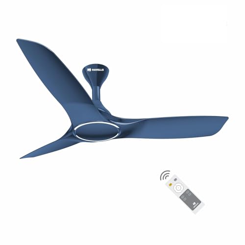 Havells Stealth Air BLDC 1200mm Ceiling Fan| Upto 55% Energy Saving| Silent & Premium| 5 stars Rating| 100% Copper Motor| RF Remote, Memory Backup, Ti