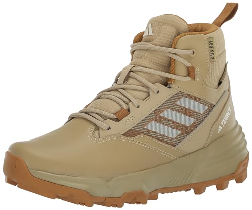 adidas Unisex Unity Leather Mid Rain.RDY Hiking Sneaker, Beige Tone/Ecru Tint/Mesa, 11 US Men