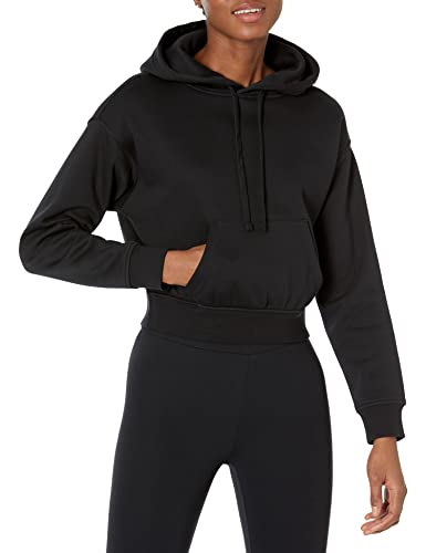 Amazon Essentials Womens Hoodies - Crop Pullover Sweatshirt (Available in Plus Size), Black, Small