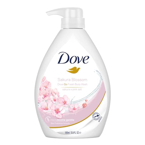 Dove Refreshing Sakura Blossom Body Wash with Himalaya Pink Salt for Replenished Skin, 1L
