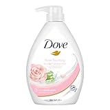 Dove Soothing Rose Aloe Vera Body Wash for Replenished Skin Refreshing Scent 1L