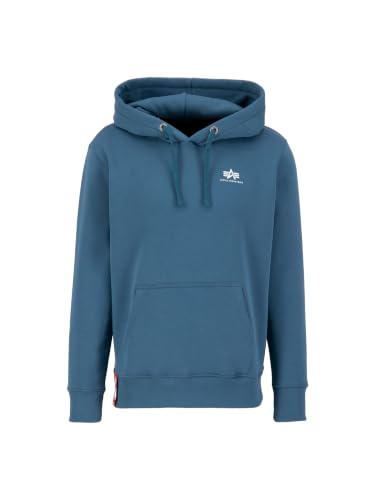 (-41%) Alpha Industries Basic Hoody Small Logo Kapuzensweat für Herren Vintage Marine
