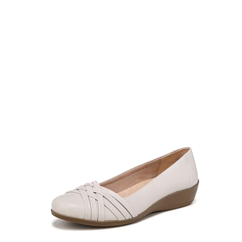 LifeStride Womens Incredible Ballet Flat, Bone, 7 Wide US