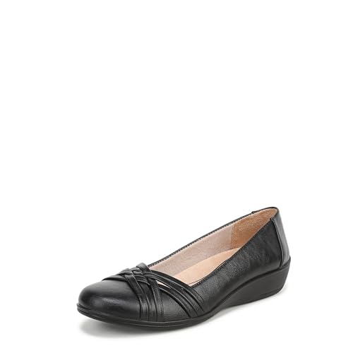 LifeStride Womens Incredible Ballet Flat, Black, 8 US