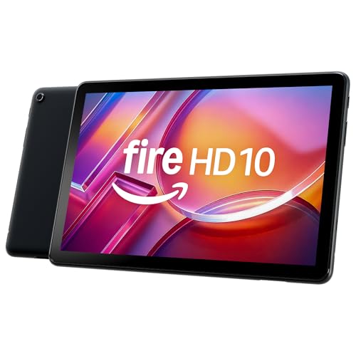 Tablet Amazon Fire HD 10, hecha para relajarse, vibrante pantalla Full HD de 10.1 pulgadas, procesador de ocho núcleos, 3 GB de RAM, (lanzamiento de 2023), 32 GB, Negro