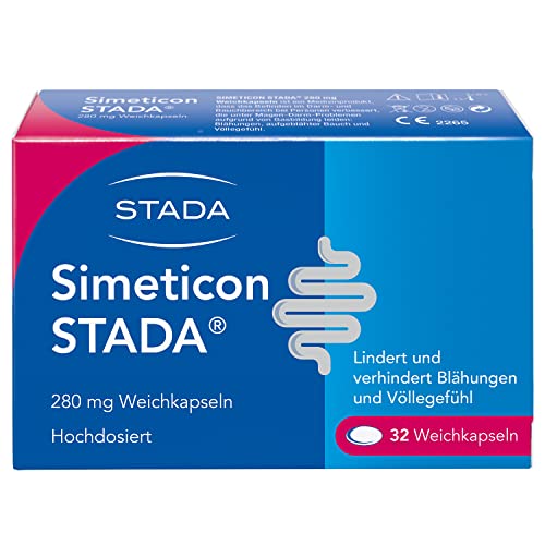(-44%) SIMETICON STADA 280mg - Medizinprodukt zur Linderung gasbedingter Beschwerden wie Bauchkrämpfe, Blähungen und Völlegefühl - 1 x 32 Weichkapseln