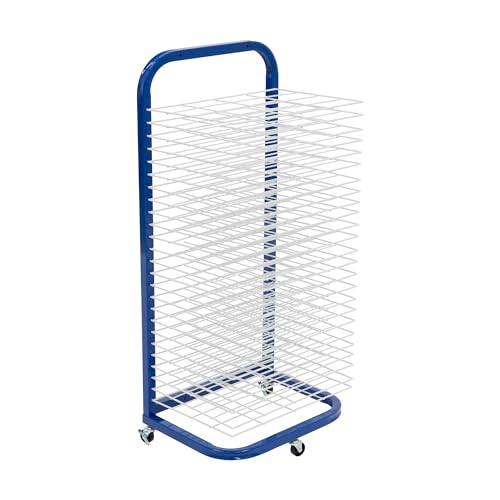 Pearington 25-Shelf Mobile/Wall Mountable Art Drying Rack for Art Studios &amp; Classrooms, 13" D x 17.5" W x 