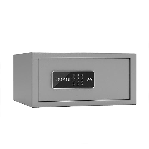 Godrej Security SolutionsForte Pro 20 litres Digital Electronic Safe Locker for Home & Office with Motorized Locking Mechanism (Light Grey) Godrej Sec