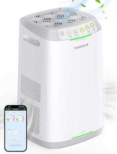 Nuwave Air Purifiers for Home Large Room, Washable and Reusable Bio Guard Filter, Air Purifier for Smoke, Dust, Pollen, 