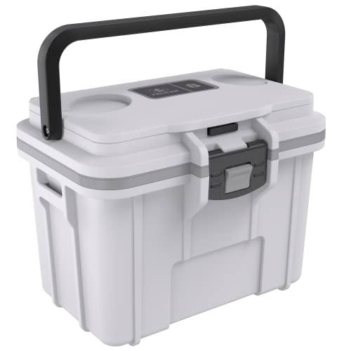 Pelican 8QT Personal Cooler & Dry Box (White/Grey)