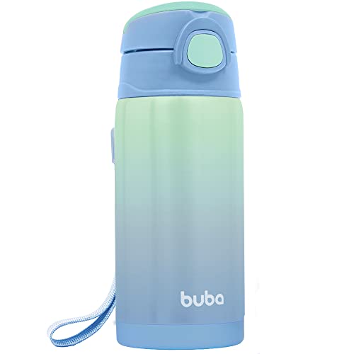 Buba Copo Térmico Parede Dupla Com Canudo - Azul