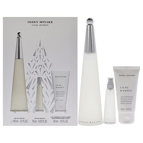 Issey Miyake L'Eau d'Issey - Eau de Toilette Fragrance Set for Women - L’Eau d’Issey Eau de Toilette 100ml + L’Eau d’Issey Body lotion 50ml + L’Eau d’Issey purse spray 10ml