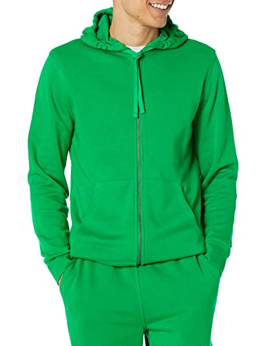 Amazon Essentials Men's Long-Sleeve French Terry Full-Zip Hoodie (Available in Big & Tall), Green, Medium