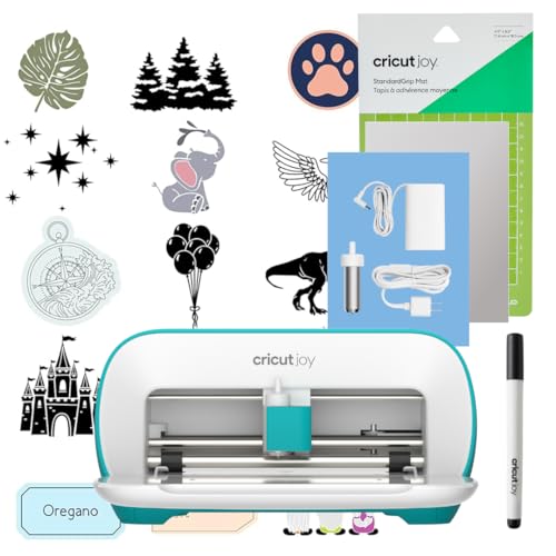 Cricut Joy Machine & Digital Content Library Bundle - Includes 30 Images in Design Space App - Portable DIY Smart Machine for Creating Customized Cards, Crafts, & Labels Blue