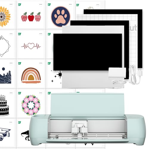 Cricut Maker 3 & Digital Content Library Bundle - Includes 30 Images in Design Space App - Smart Cutting Machine, 2X Faster & 10X Cutting Force, Cuts 300+ Materials, Blue