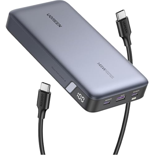 UGREEN Power Bank 25,000mAh 145W Laptop Portable Charger, Nexode 3-Port USB C PD Battery Pack, for MacBook Pro/Air, Dell XPS, iPhone 17/16/15/14, Galaxy S24, Steam Deck, iPad, and More