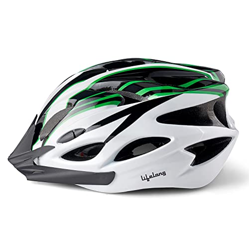 Lifelong Adjustable Cycling Helmet With Detachable Visor | Adjustable Light Weight Mountain Bike Cycle Helmet With Padding For Kids And Adults(LLFAH08