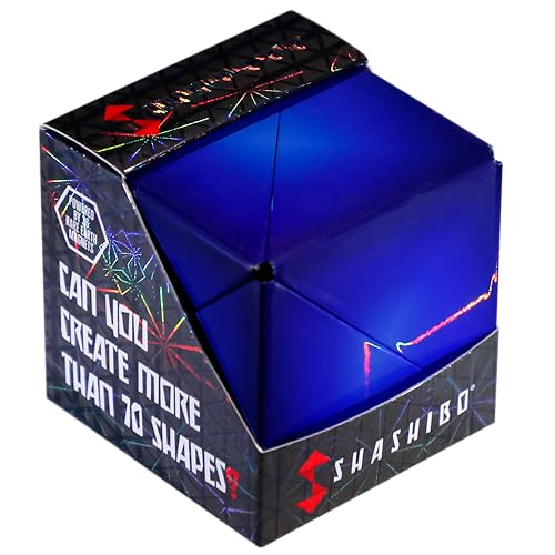 SHASHIBO Shape Shifting Box - Award-Winning Fidget Toy w/ 36 Rare Earth Magnets - Fidget Cube Transforms Into Over 70 Shapes, Sensory Toy Gift for Kids, Teens, and Adults (Vapor)