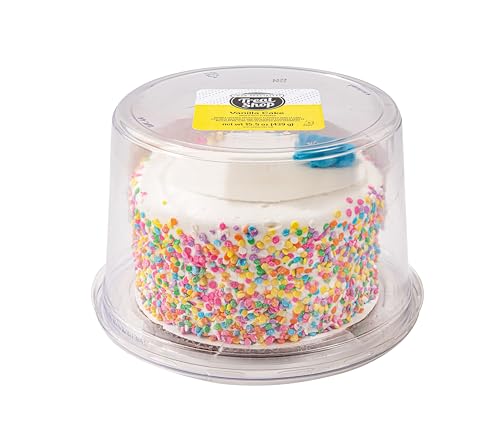 Our Specialty 5" Vanilla Celebration Cake, Double Layered Cake Iced with Vanilla Buttercreme Icing Decorated with Sprinkles, Frozen