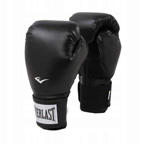 Everlast Prostyle 2 Boxing Gloves | Classic Fight Training Gloves for Men and Women | Secure Fit Hook and Loop with Wrist Support | Heavy Bag & Fitness Training (14 oz | Black)
