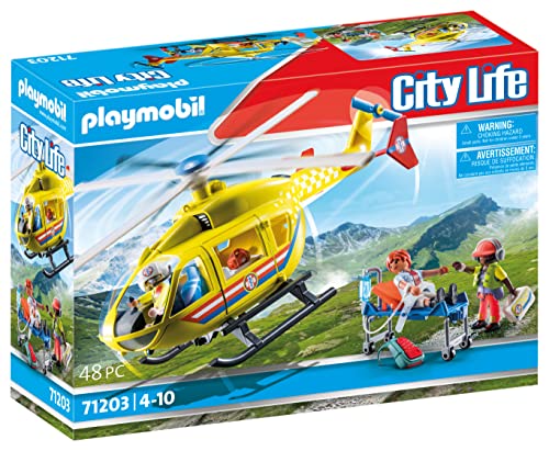 (-35%) PLAYMOBIL | City Life | Rettungshelikopter | Spielzeug für Kinder ab 4 Jahren | 71203