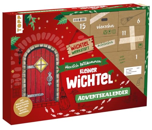 (-30%) Bei uns zieht ein Wichtel ein - Adventskalender mit Wichteltür, Bastelmaterial und Anleitungbuch