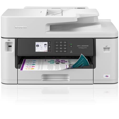 Brother MFC-J5340DW Professional Wireless Color Inkjet All-in-One Printer, 11" x 17" Ledger Printing, Fast 28ppm, Duplex, 250-Sheet Tray, Mobile & Cloud Ready, Works with Alexa