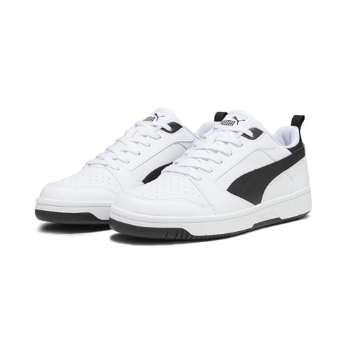 (-41%) PUMA Rebound V6 Low Unisex Sneaker , Puma White Puma Black Puma Black, 40.5 EU