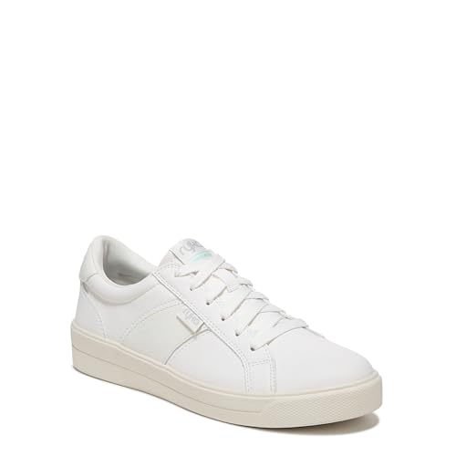 Ryka Womens Viv Classic Court Inspired Shoes Silver Leather 8 M