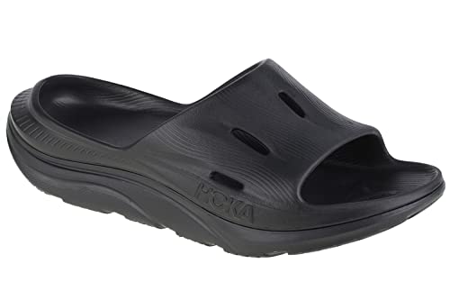 Hoka Unisex Ora Recovery Slide 3 Sandal, Black/Black, 8 US Men
