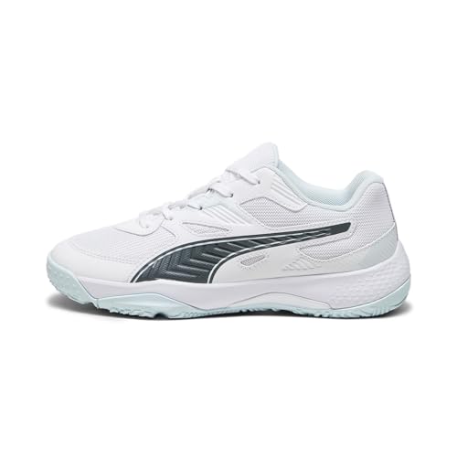 (-42%) PUMA Unisex Kinder Solarflash Jr Ii Indoor-Pumps, Puma White Nitro Blue Shadow Gray, 28 EU