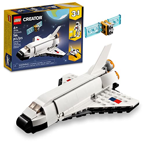 LEGO Creator 3 in 1 Space Shuttle Toys - Space Toys Building Set for Boys & Girls, Ages 6+ - Option to Build 2 Spaceship
