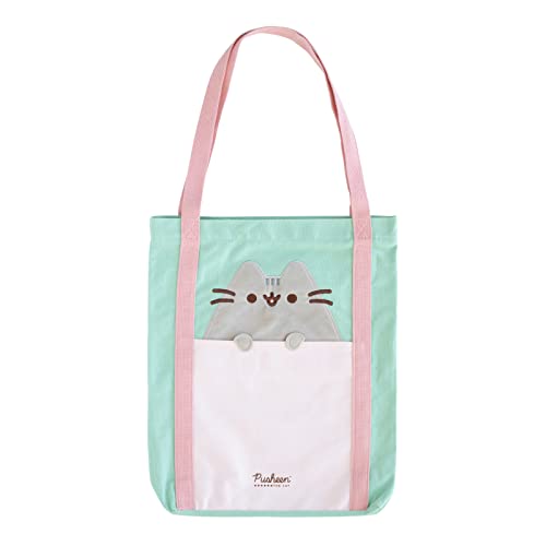 Grupo Erik Official Pusheen Tote Bag - 14x16x2 Inches - Canvas Shopping Gift Bag - Cute Pusheen Merchandise