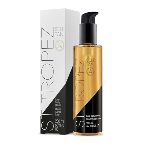 St.Tropez Tan Luxe Body Serum, 5-in-1 Collagen Enhancing Self Tan, Niacinamide, Hyaluronic Acid, Vitamin C & E, Vegan, Natural & Cruelty Free, 200 ml