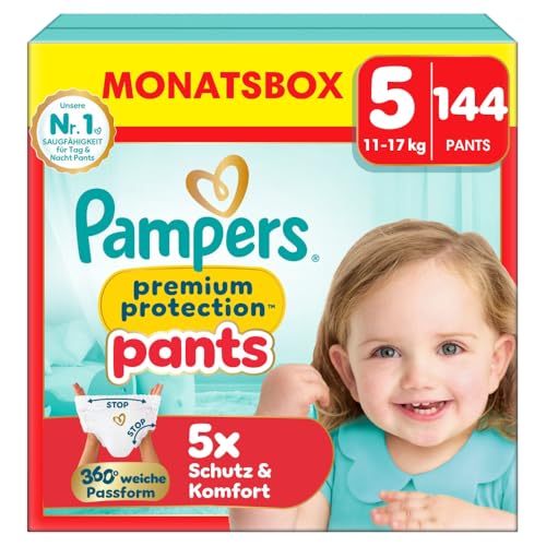 (-18%) Pampers Premium Protection Pants Gr.5 Junior 11-17kg Monatsbox - 144 Stück