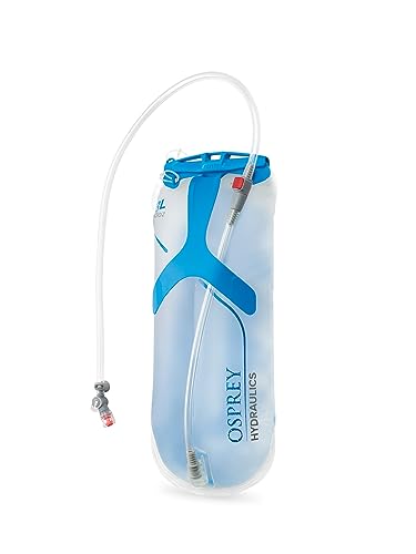 Osprey Hydraulics 3L Backpack Water Reservoir with Bite Valve - BPA-Free, Leakproof Hydration Bladder with QuickConnect and Slide-Seal - Compatible with Most Hiking and Biking Packs, Clear